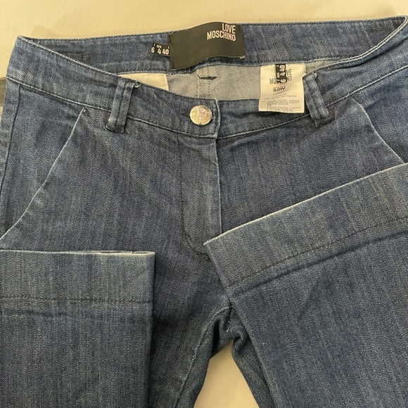 Love Moschino Blue Flare Wide Leg Jeans - Picture 5 of 12